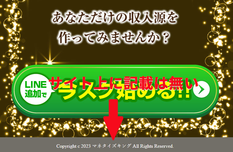 マネタイズキングの運営者情報はサイト上に記載がない