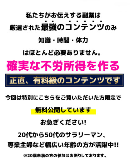 Joy-s(ジョイズ)の特徴は【知識・時間・体力必要なし】