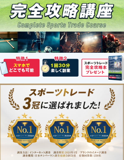 スポーツトレード完全攻略講座の特徴は【ギャンブル】だと言う事