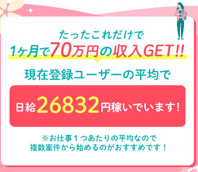 1ヶ月70万円稼げる女性限定副業の特徴は「1ヶ月70万円稼げる女性限定副業」